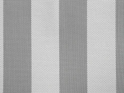Liegestuhl Aluminium Grau Textilbespannung Weis / Grau Streifenmuster Locri
