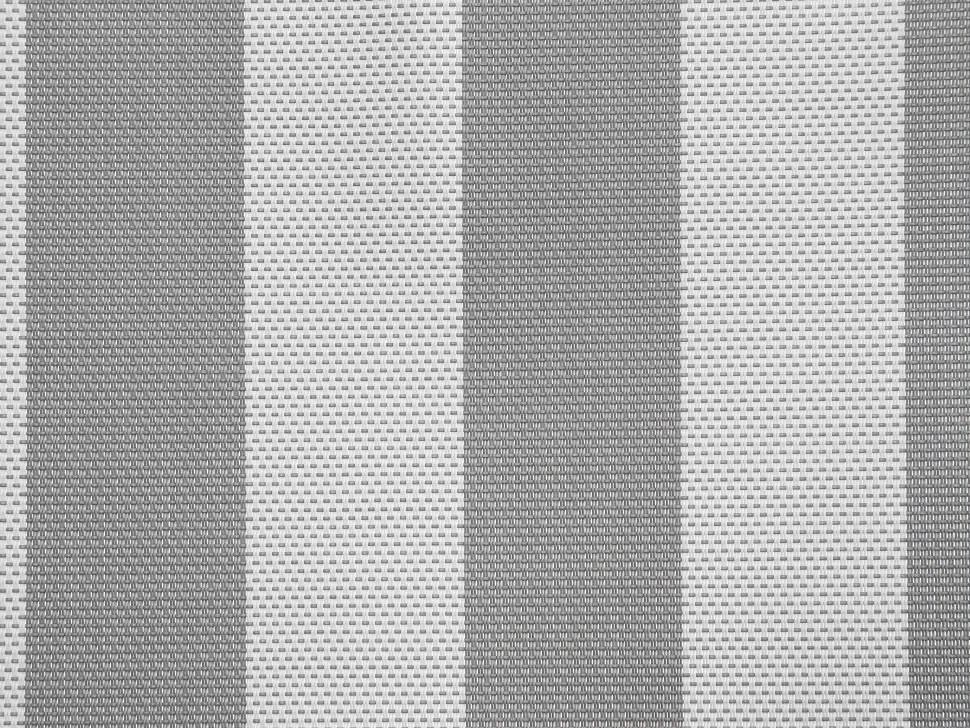 Liegestuhl Aluminium Grau Textilbespannung Weis / Grau Streifenmuster Locri
