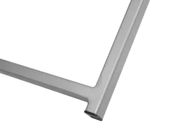 Liegestuhl Aluminium Grau Textilbespannung Weis / Grau Streifenmuster Locri