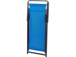Liegestuhl Aluminium Schwarz Textilbespannung Blau Locri Ii
