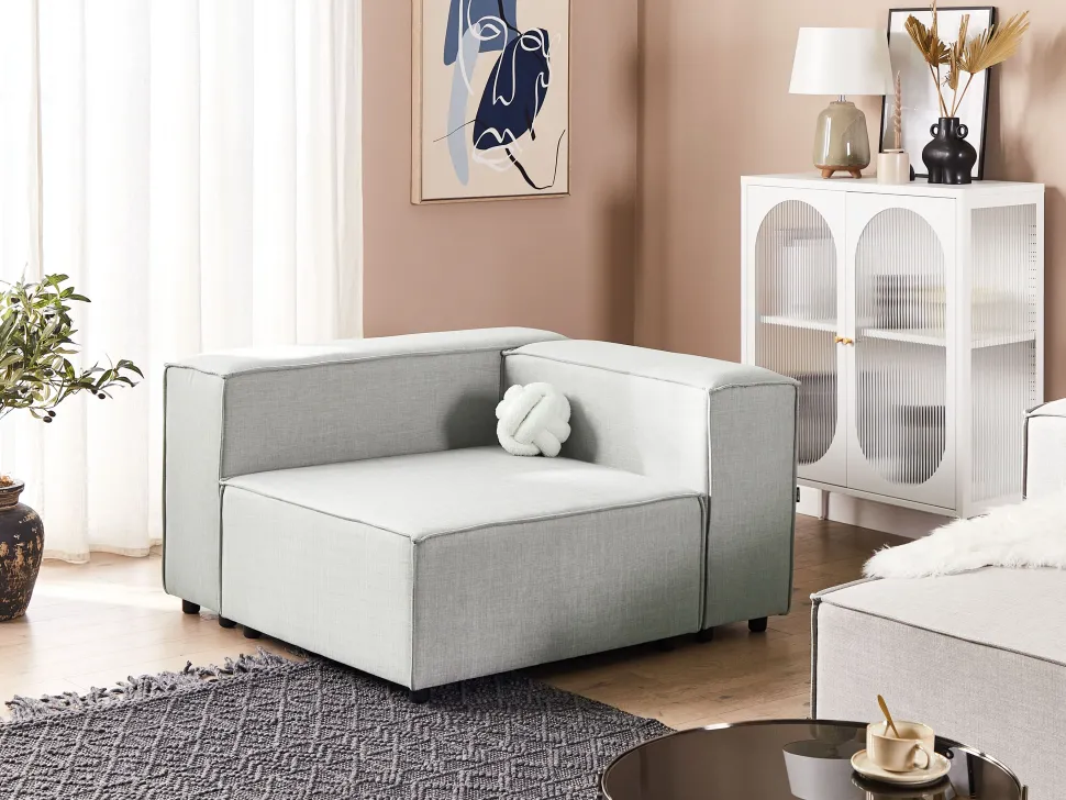 Linen Corner Section Grey Aprica