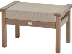 Lounge Set Akazienholz Dunkelbraun 4-Sitzer Auflagen Taupe Manila