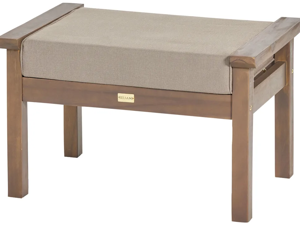 Lounge Set Akazienholz Dunkelbraun 4-Sitzer Auflagen Taupe Manila