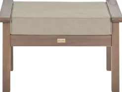 Lounge Set Akazienholz Dunkelbraun 4-Sitzer Auflagen Taupe Manila