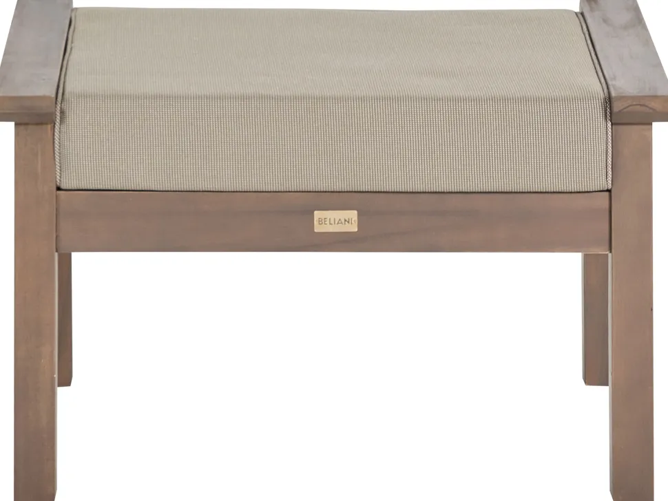 Lounge Set Akazienholz Dunkelbraun 4-Sitzer Auflagen Taupe Manila