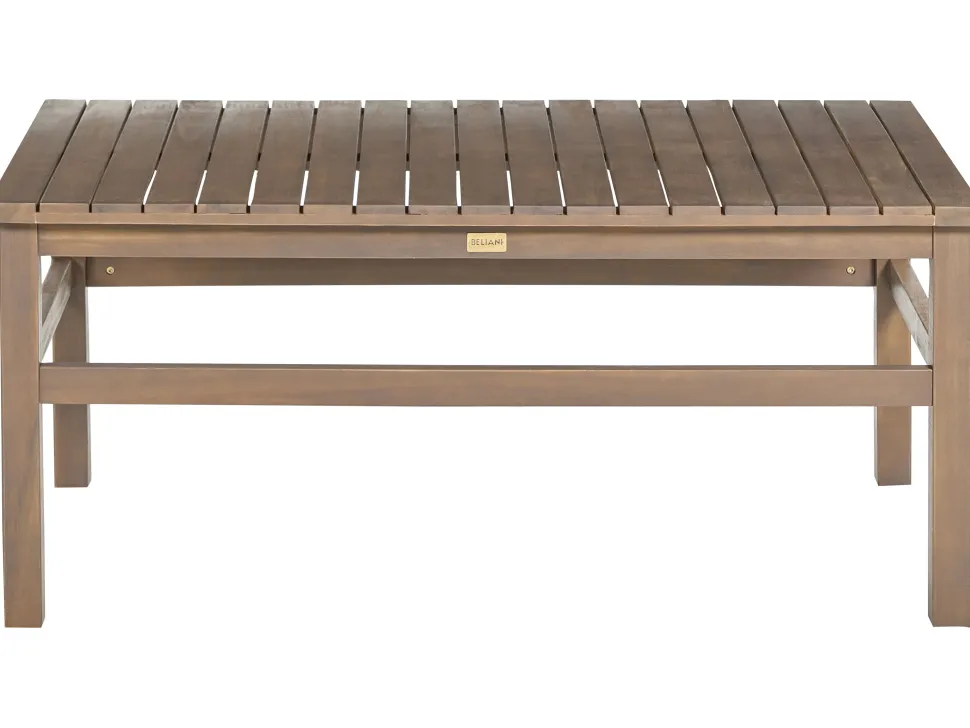 Lounge Set Akazienholz Dunkelbraun 4-Sitzer Auflagen Taupe Manila