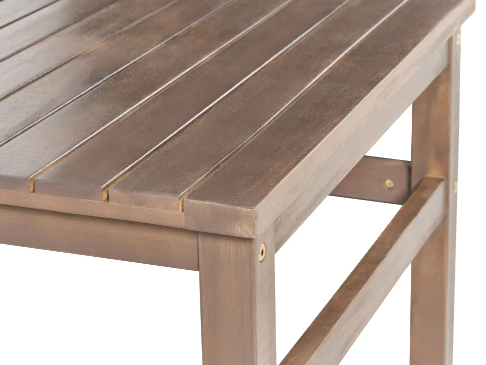 Lounge Set Akazienholz Dunkelbraun 4-Sitzer Auflagen Taupe Manila