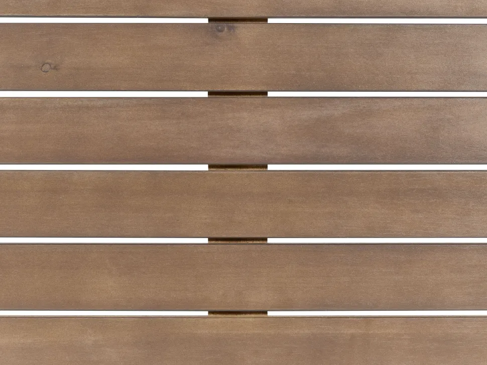 Lounge Set Akazienholz Dunkelbraun 4-Sitzer Auflagen Taupe Manila