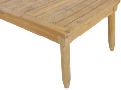 Lounge Set Akazienholz Hellbraun 4-Sitzer Auflagen Cremeweis Cremona