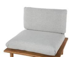 Lounge Set Akazienholz Hellbraun 2-Sitzer Auflagen Hellgrau Frascati
