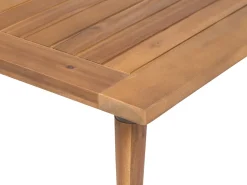 Lounge Set Akazienholz Hellbraun 2-Sitzer Auflagen Hellgrau Frascati