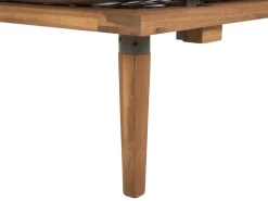Lounge Set Akazienholz Hellbraun 2-Sitzer Auflagen Hellgrau Frascati