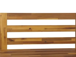 Lounge Set Akazienholz Hellbraun 5-Sitzer Auflagen Linksseitig Cremeweis Marettimo