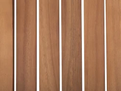 Lounge Set Akazienholz Hellbraun 4-Sitzer Auflagen Weis Bermuda