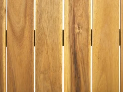 Lounge Set Akazienholz Hellbraun 4-Sitzer Auflagen Dunkelgrau Pallano