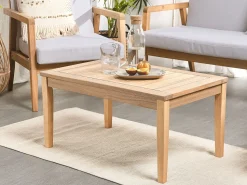 Lounge Set Akazienholz Hellbraun 4-Sitzer Auflagen Grau Pallano