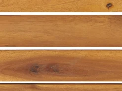 Lounge Set Akazienholz Hellbraun / Dunkelblau 4-Sitzer Auflagen Cremeweis Merano Ii