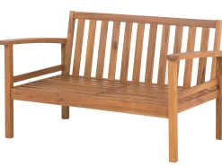 Lounge Set Akazienholz Hellbraun 4-Sitzer Auflagen Taupe Manila