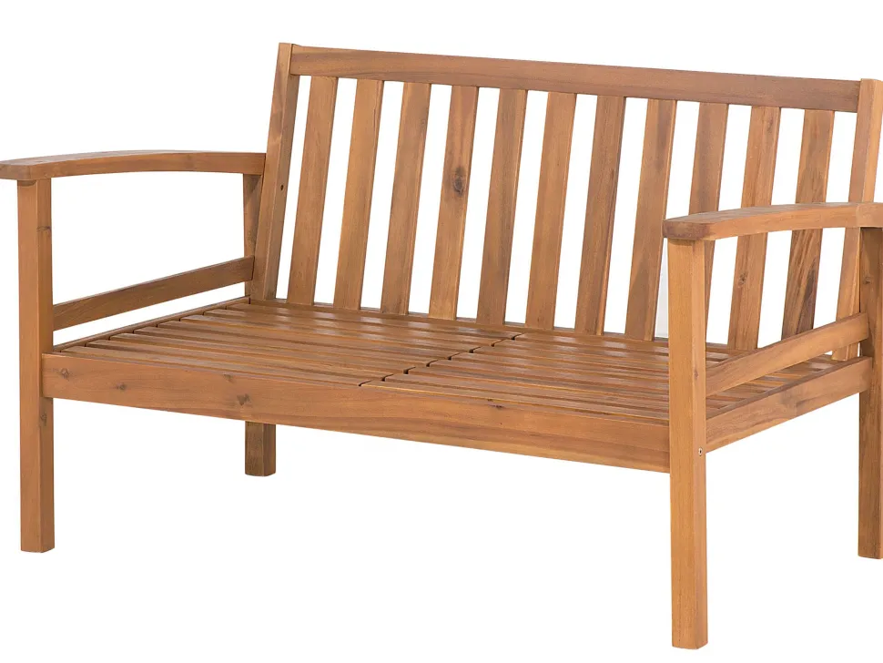 Lounge Set Akazienholz Hellbraun 4-Sitzer Auflagen Taupe Manila