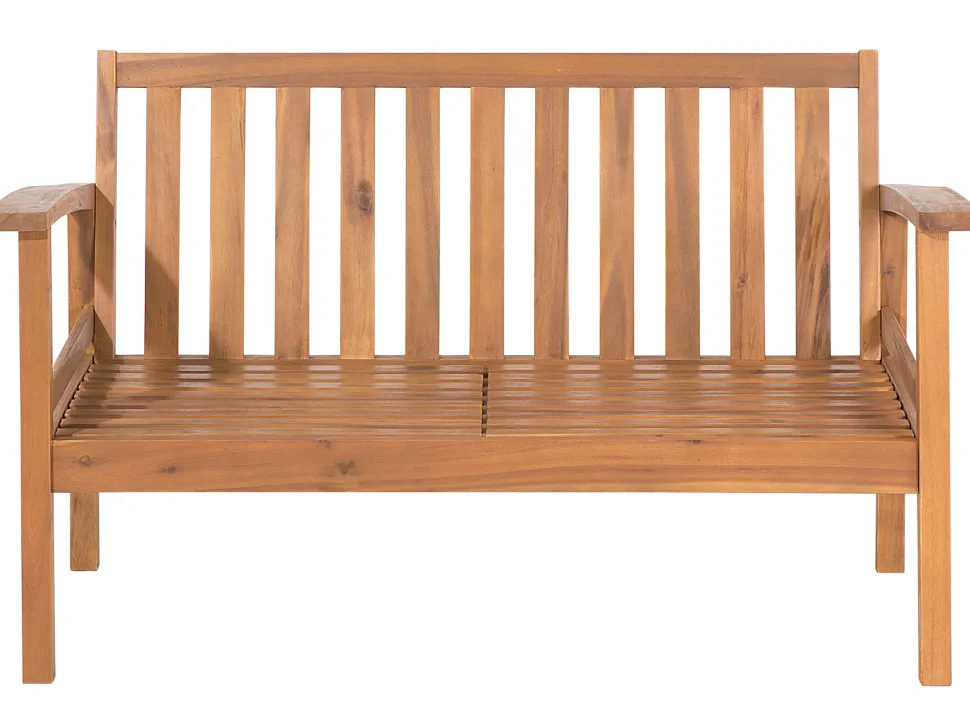 Lounge Set Akazienholz Hellbraun 4-Sitzer Auflagen Taupe Manila