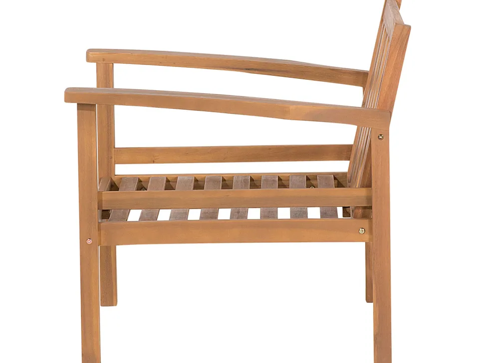 Lounge Set Akazienholz Hellbraun 4-Sitzer Auflagen Taupe Manila