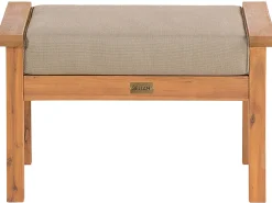 Lounge Set Akazienholz Hellbraun 4-Sitzer Auflagen Taupe Manila