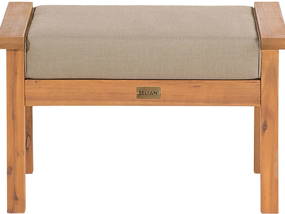 Lounge Set Akazienholz Hellbraun 4-Sitzer Auflagen Taupe Manila