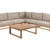 Lounge Set Akazienholz Hellbraun 5-Sitzer Modular Auflagen Taupe Timor Ii