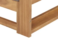 Lounge Set Akazienholz Hellbraun 4-Sitzer Linksseitig Modular Auflagen Taupe Timor Ii