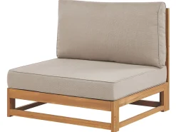 Lounge Set Akazienholz Hellbraun 4-Sitzer Modular Auflagen Taupe Timor Ii