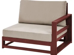 Lounge Set Akazienholz Mahagonibraun 4-Sitzer Modular Auflagen Taupe Timor Ii