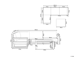 Lounge Set Akazienholz Mahagonibraun 4-Sitzer Rechtsseitig Modular Auflagen Taupe Timor Ii