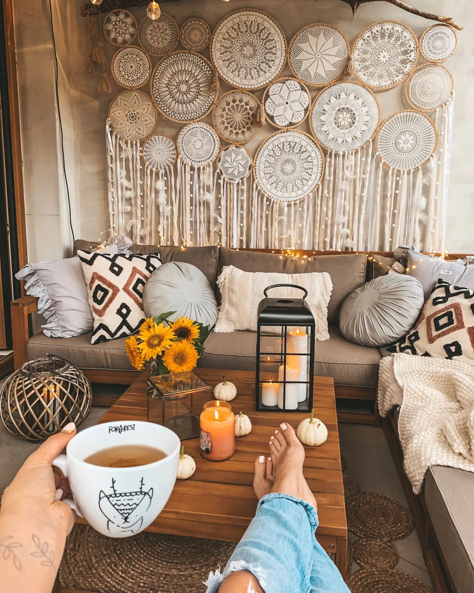 Lounge Set Akazienholz Mahagonibraun 4-Sitzer Rechtsseitig Modular Auflagen Taupe Timor Ii
