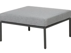 Lounge Set Aluminium Grau / Schwarz 6-Sitzer Auflagen Grau Forano