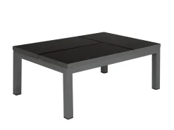 Lounge Set Aluminium Grau / Schwarz 6-Sitzer Auflagen Grau Forano