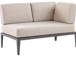 Lounge Set Aluminium Grau 6-Sitzer Linksseitig Modular Auflagen Beige Rima Iii