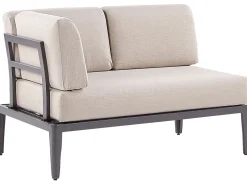 Lounge Set Aluminium Grau 6-Sitzer Linksseitig Modular Auflagen Beige Rima Iii