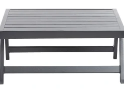 Lounge Set Aluminium Schwarz 5-Sitzer Modular Auflagen Dunkelgrau Coccorino