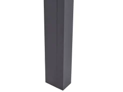 Lounge Set Aluminium Schwarz 4-Sitzer Modular Auflagen Grau Pienza