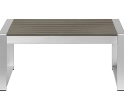 Lounge Set Aluminium 4-Sitzer Auflagen Dunkelgrau Salerno