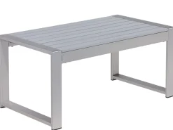 Lounge Set Aluminium 4-Sitzer Auflagen Hellgrau Salerno