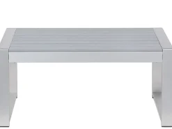 Lounge Set Aluminium 4-Sitzer Auflagen Hellgrau Salerno