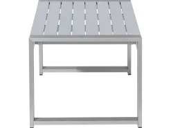 Lounge Set Aluminium 4-Sitzer Auflagen Hellgrau Salerno