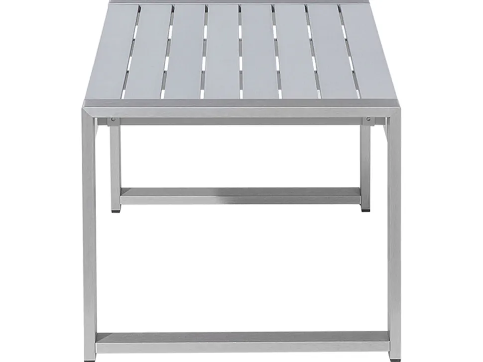 Lounge Set Aluminium 4-Sitzer Auflagen Hellgrau Salerno