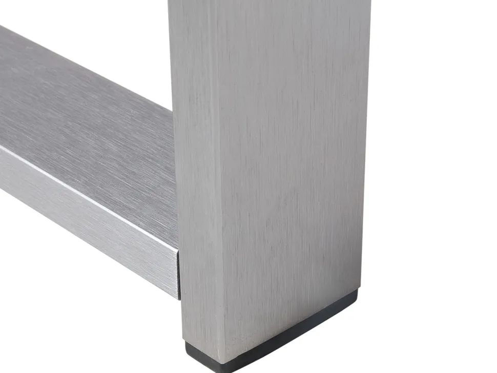 Lounge Set Aluminium 4-Sitzer Auflagen Hellgrau Salerno