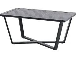 Lounge Set Aluminium 4-Sitzer Auflagen Dunkelgrau Delia