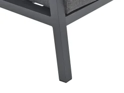Lounge Set Aluminium 4-Sitzer Auflagen Dunkelgrau Delia
