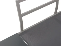 Lounge Set Aluminium 5-Sitzer Auflagen Grau Ferentino