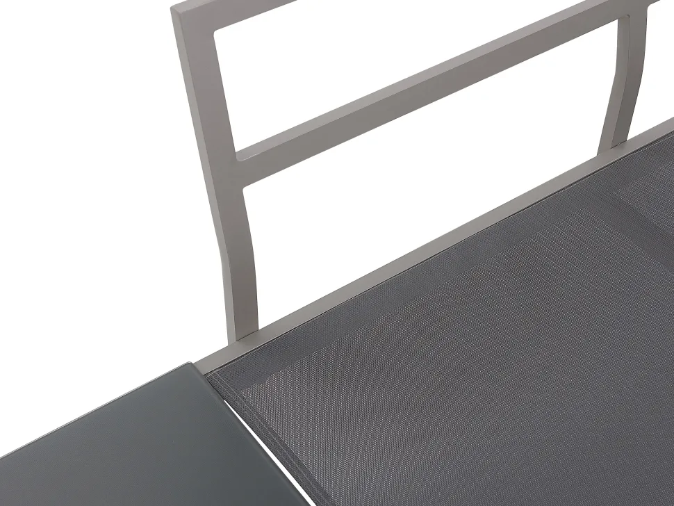 Lounge Set Aluminium 5-Sitzer Auflagen Grau Ferentino