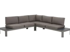 Lounge Set Aluminium 5-Sitzer Auflagen Grau Ferentino